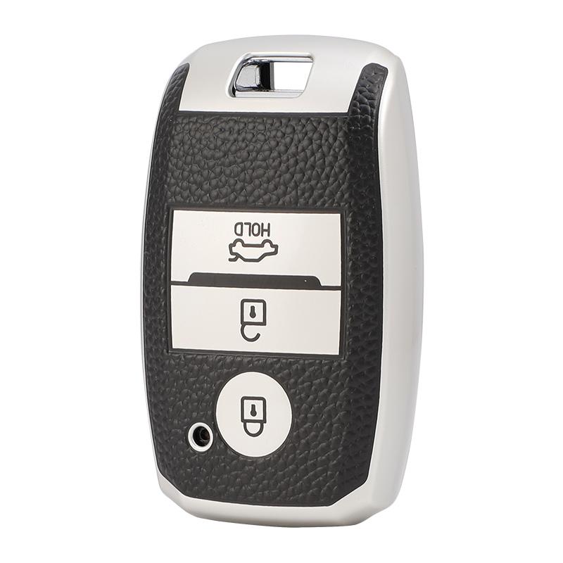 

TPU Leather Car Smart Key Case Cover Shell Bag Protector for Kia Ceed Rio Rio5 Sportage R K3 KX3 K4 K5 Sorento Cerato Optima срібний