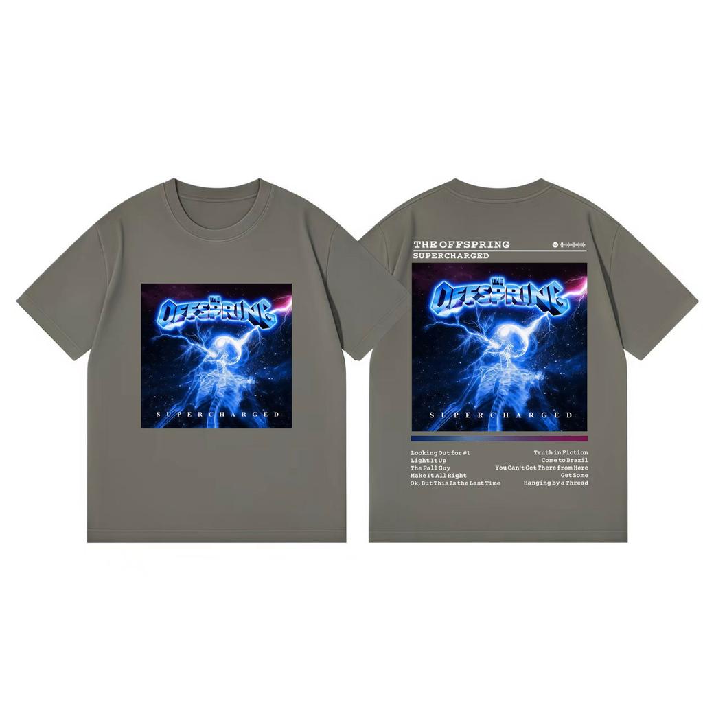 The Offspring Supercharge Album Poster Tshirt Fashion Punk Rock Short Sleeve T Shirts Men Women Casual Loose Cotton Tshirts