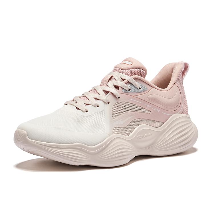 Erke Bobo Bounce 2 Pro Comfortable Versatile Shock Absorbing Durable Low Top Running Shoes Women Sneakers Pink White 52125103315-004