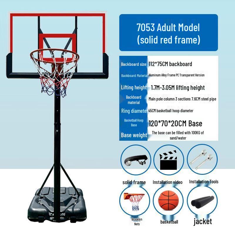 Jianzhidu Portable Adjustable Basketball Hoop