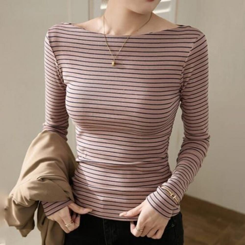 Navava Women Slim FiT BoaT Neck Long Sleeve T shirT nT3210