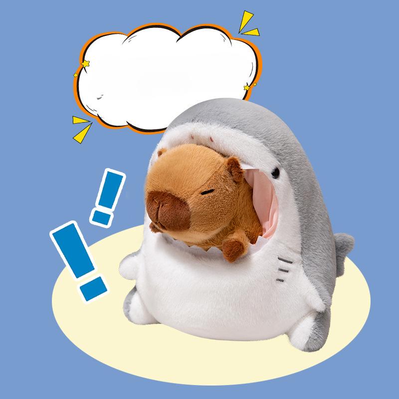 Pluszowa zabawka Rekin Kapibara Lalka Kreatywny Rekin Łączenie Pluszowe Lalki