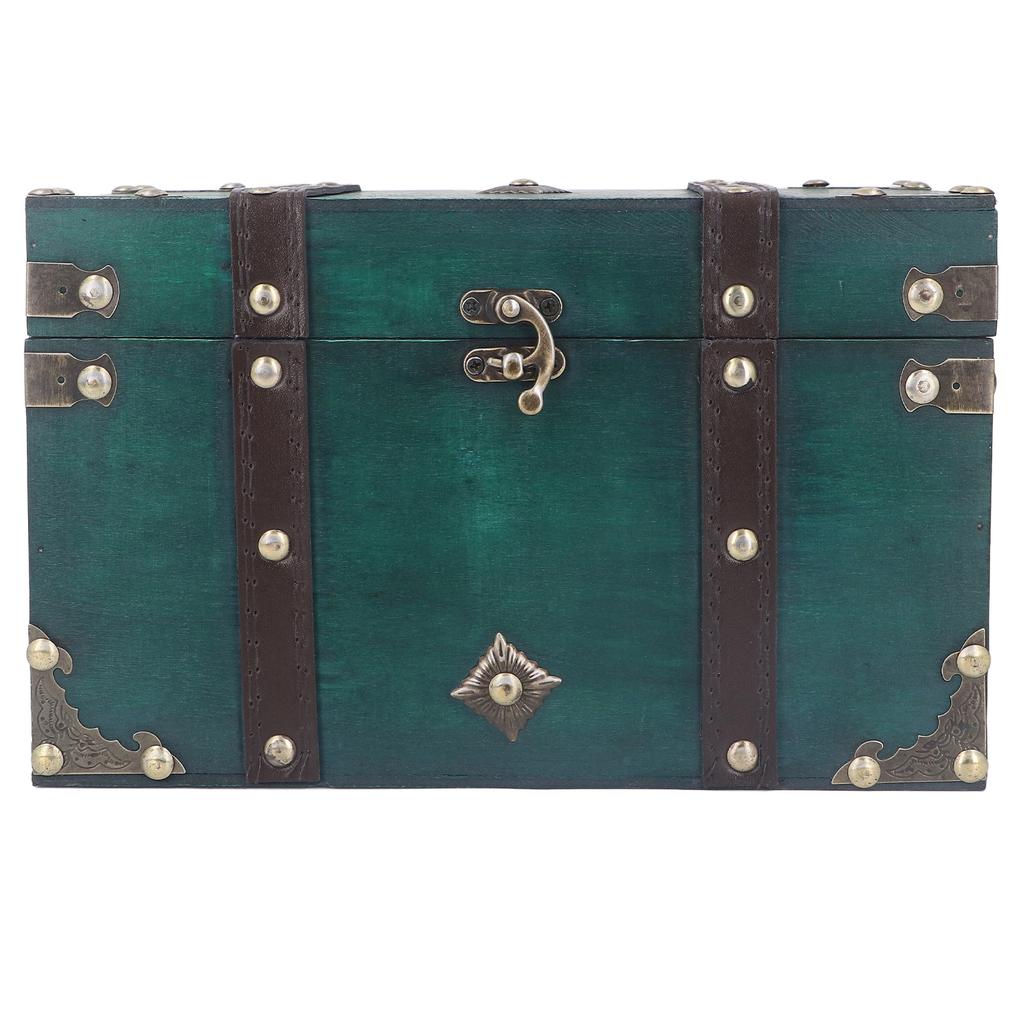 Treasure Chest Storage Box Antique Exquisite Wooden Jewelry Box for Movie Props Window Display