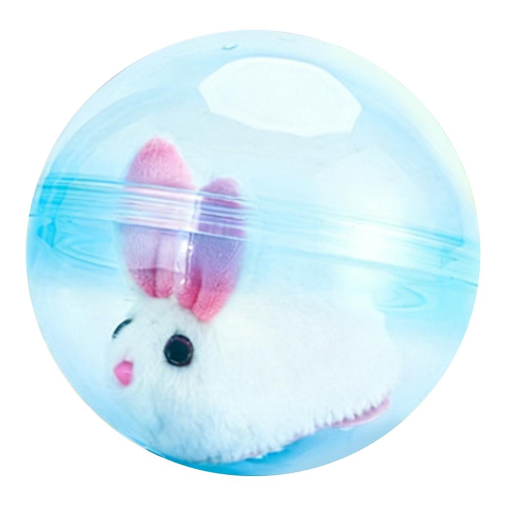 Peluche Interattivi Criceto Rotolante-Palla Attiva Coniglio Elettrico-Criceto Palla Rotolante Trasparente Giocattolo Esercizio Piccoli Animali