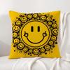 Symbol Smile Face Cushion Cover Natural Linen Pillowcase Set AllinOne Decor Cushion Cover for Sofa Bedroom Chair
