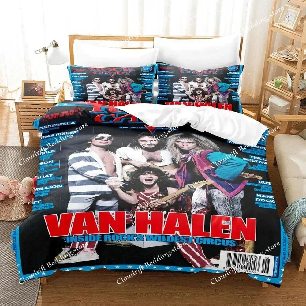3D Print Eddie Van Halen Bedding Set Duvet Cover Bed Set Quilt Cover Pillowcase Comforter king Queen Size Boys Adult