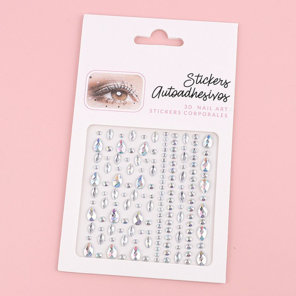 

Кристальная радуга, драгоценные камни для лица, ювелирная наклейка с бриллиантами, сценическое украшение, 3D украшение для нейл-арта H