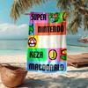 Ultra-Soft Beach Towel with Mario Theme,Ideal for Pool - Camping, Diving - Perfect Travel Essential, Vibrant Beach Towel.