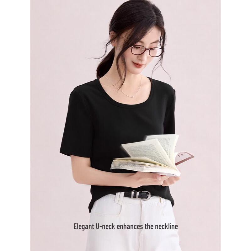 XWI Xinwei Women's Lyocell Cool-Touch Basic T-Shirt