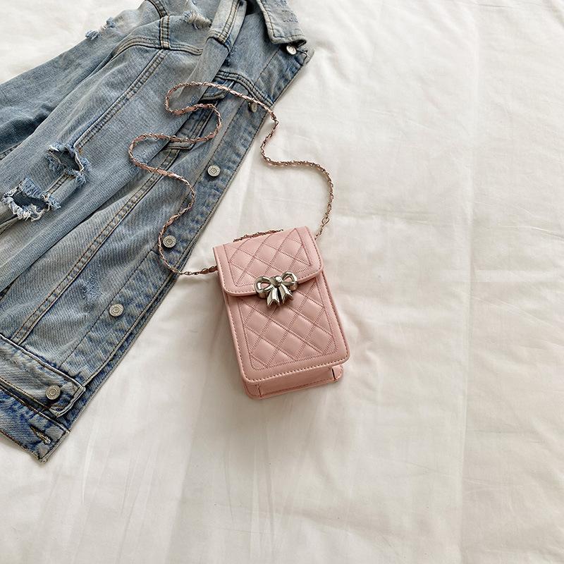 Niche Design Foreign Style Women's Diamond Chain Mobile Phone Bag 2025 New Summer Versatile Shoulder Bag Messenger Bag