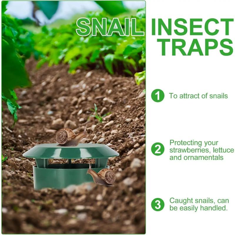 1/12pcs Snail Trap Catcher Eco-friendly Garden Slug Cage Snail Reusable Plastic Pests Reject Gintrap Tools Home Garden Supplies