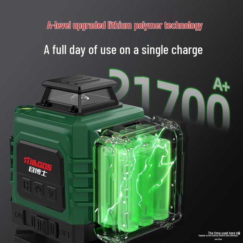 12-Line Green Infrared Laser Level: Wall-Mounted, Floor, Outdoor Automatic Leveling Tool