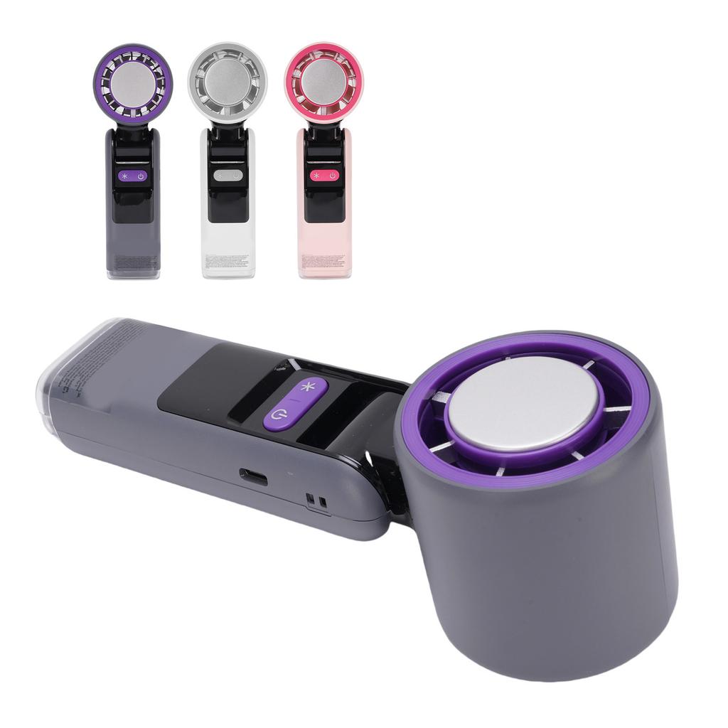 Ice Cooling Handheld Fan Rechargeable LED Digital Display 100 Speed Foldable Hand Turbine Fan with L