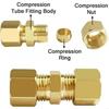Compression Tube Fitting 4.75mm Brake Line Adapter Fittings Assortment Brake Line Connectors for Vehicle Repairing 10Pcs