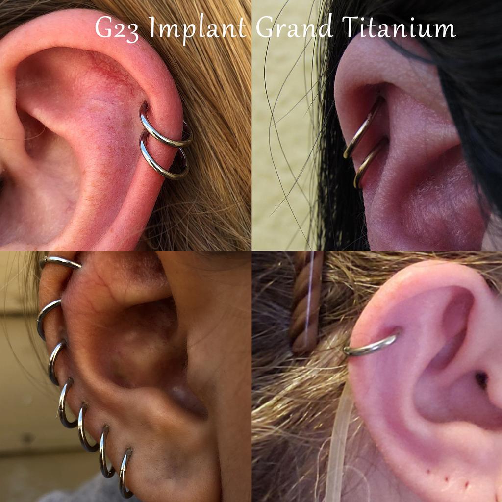 G23 Titan Kleine Klappcreolen Hypoallergen Leicht Lappen Knorpel 20G Ohrringe für Frauen Mädchen