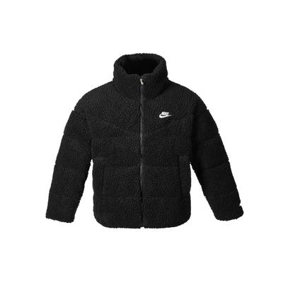 Embroidered Logo Stand Collar Zip Down Jacket Women Outerwear Black DV6676-010