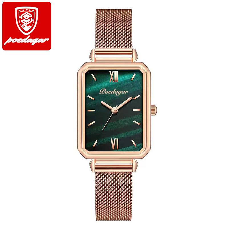 Fashion Female Watches Quartz Movement High Quality Waterproof Lady Watch Stainless Steel Mesh Rose Gold Watch for Girl