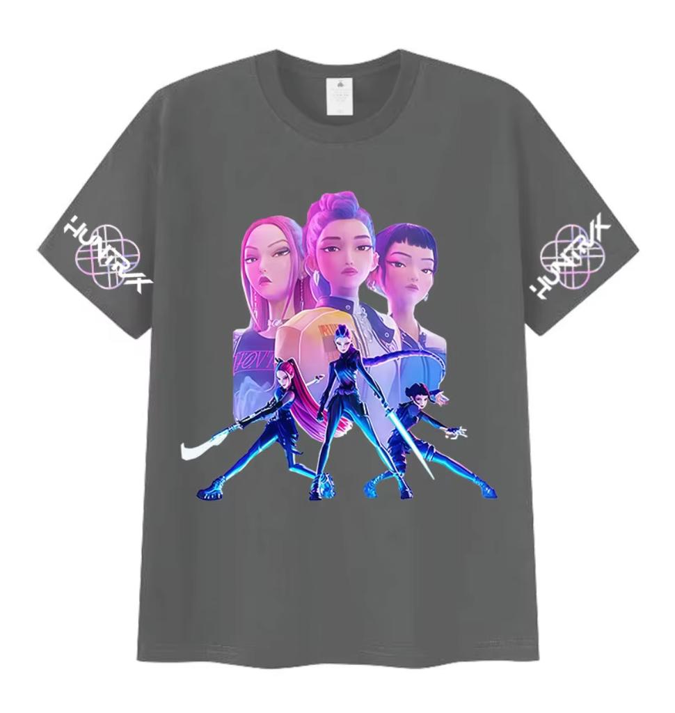 Movies Demon Hunters K-pop 2025 Graphic T Shirts Men Women Aesthetic Fashion Cotton Short Sleeve T-Shirt Harajuku Vintage Tshirt