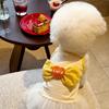 Pet dog clothes spring and summer thin Teddy Bichon Pomeranian Yorkshire terrier small dog traction cat princess dress