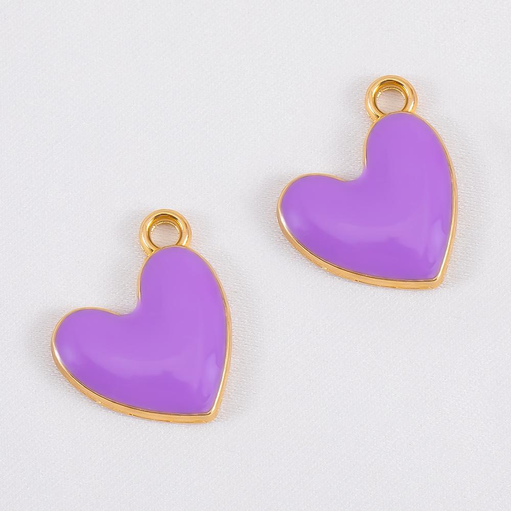 10pcs Cute Green Purple Pink Enamel Ocean Crab Conch Fishtail Heart Charms Alloy Pendants DIY Necklace Bracelet Jewelry Findings
