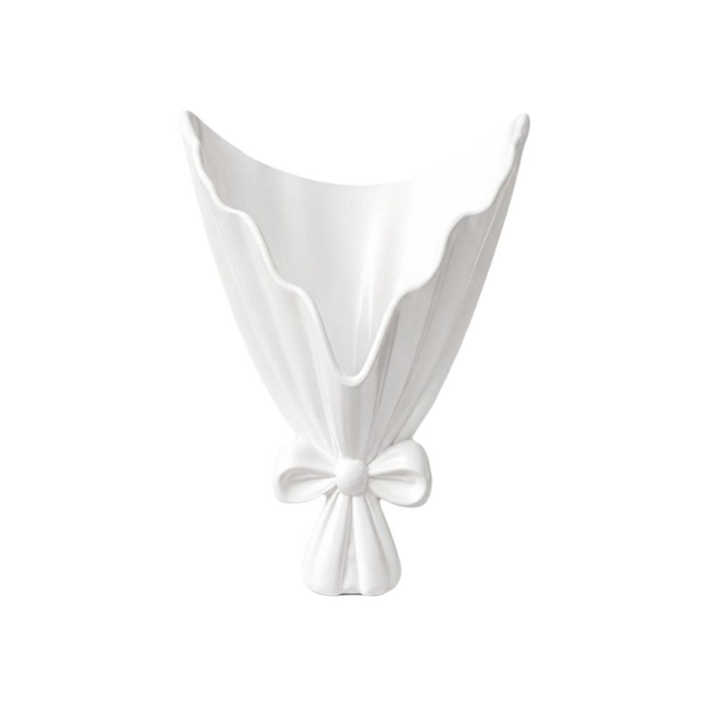 3D Printed Aesthetic Flower Vase European Style Bow Vase Unique Desktop Ornament Table Centerpiece