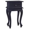 Day and Night - Day and Night Solid Mahogany Wood Nightstand Black Light Brown