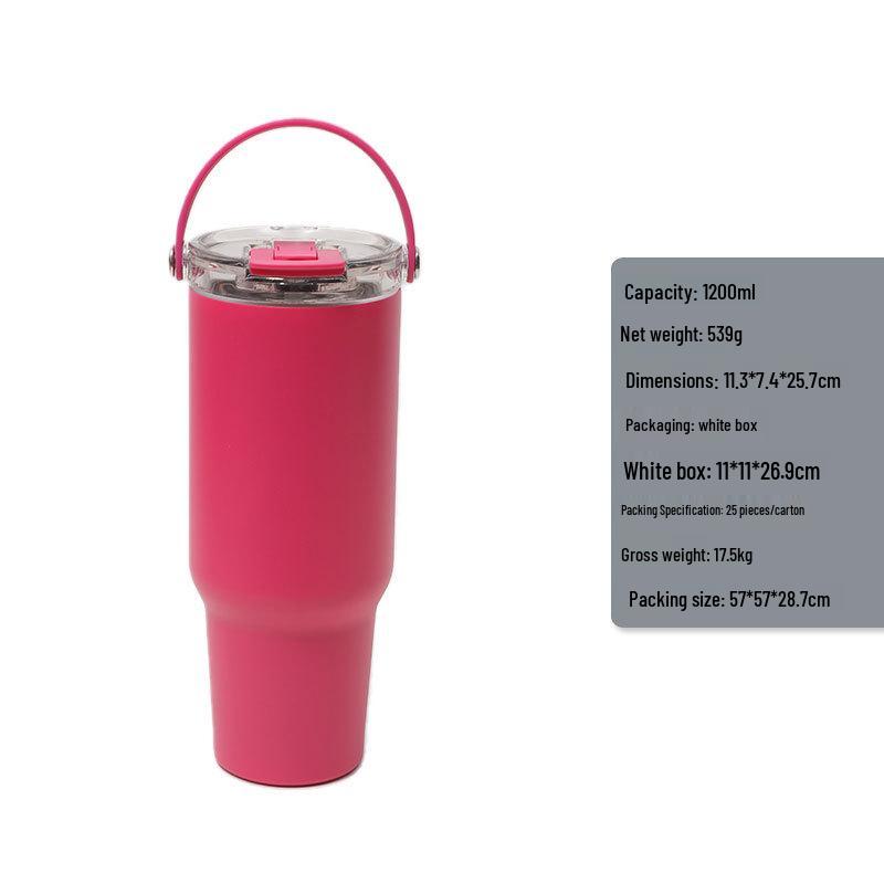 40oz Double-Walled Thermos Cup with Fashionable Lid for Outdoor and Car Use