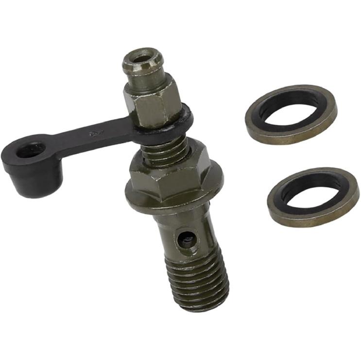 

M10x1.25mm Banjo Bolt Bleeder Screw Fuel Line Adapter Fitting Set for Motorcycle Brake Master Cylinder Replace Parts