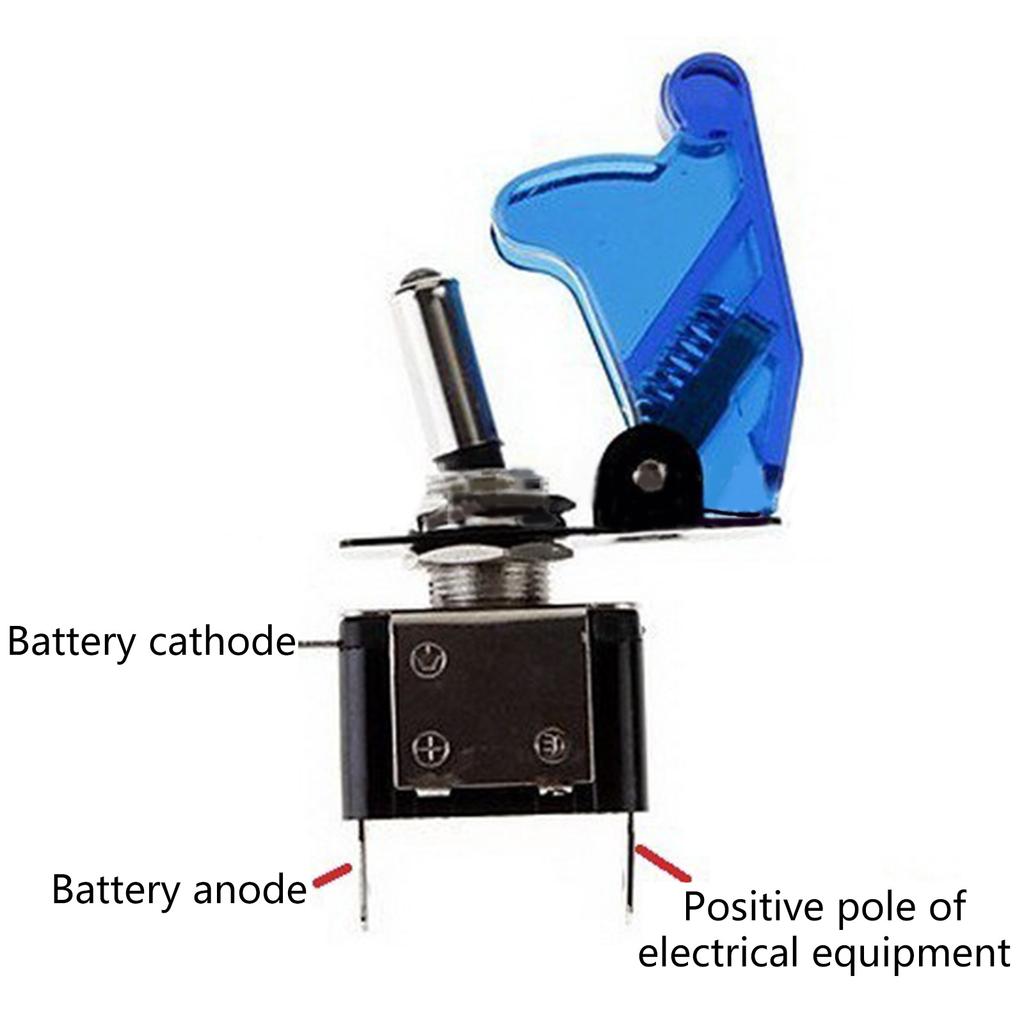 Car Boat Truck Led Lighted Toggle Switch with Aircraft Flip Safety Up Cap Cover