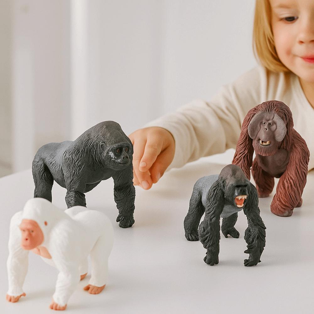 PVC Simulation Gorilla Animal Toy Handmad Chimpanzee Action Figure  Kids Birthday Gift