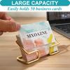 Gold Metal Business Card Holder Desk Bracket Cards Organizer Office Business Cards Display Holders Fashion Desktop Decorative