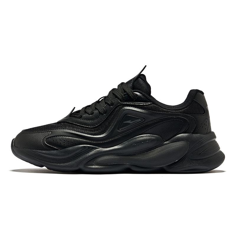 Erke Yanjie 2.0 Versatile Trendy Retro Durable Breathable Low-Top Casual Shoes Men sneakers Black Carbon-Gray 51124302236-004