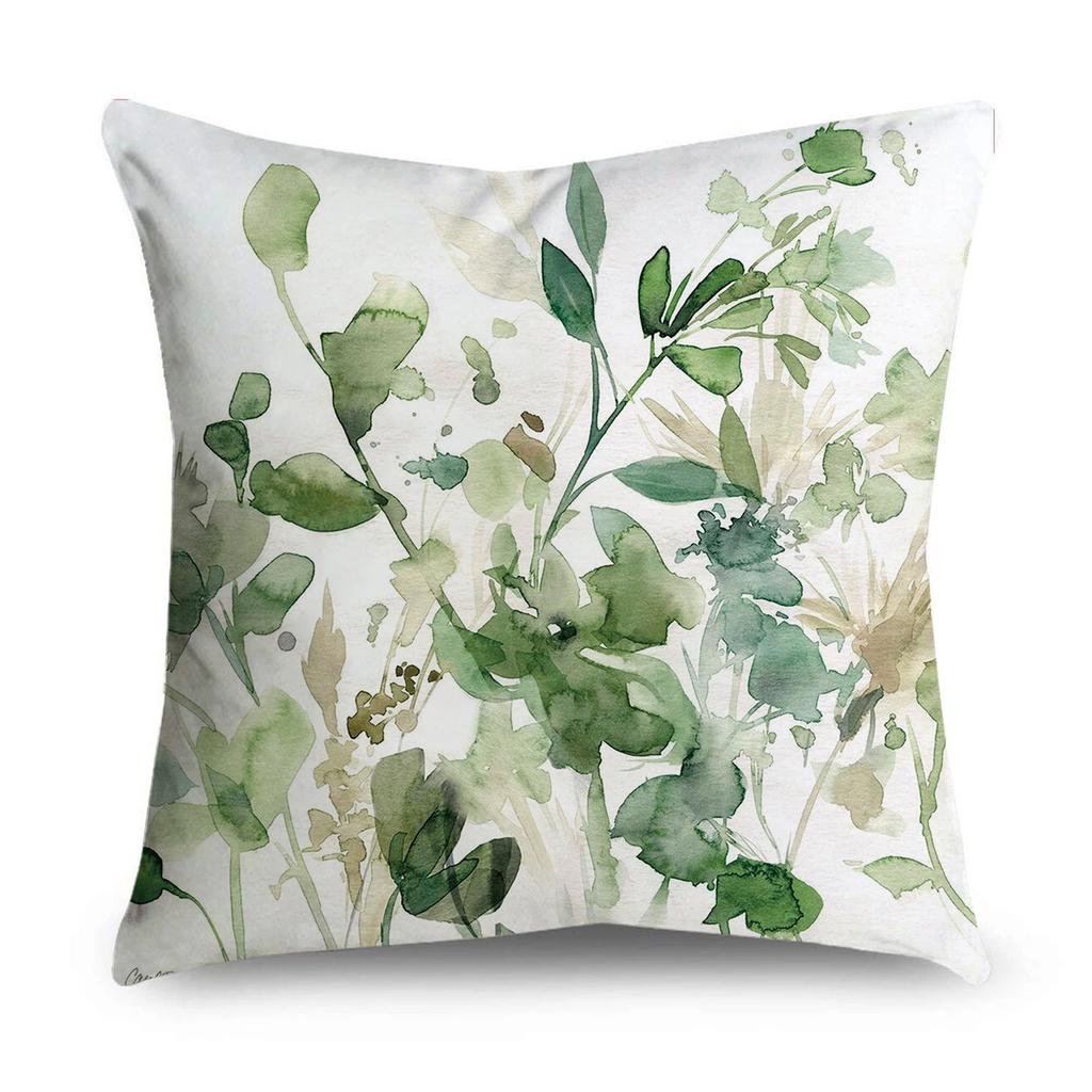Green Pattern Decorative Pillowcase Bedding Home Decoration Cushion Pillowcase