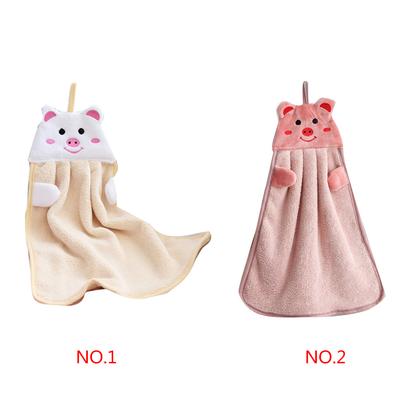 Cute Animal Hand Towel Kids Chidren Microfiber Absorbent Hand Dry Towel Kitchen Bathroom Soft Plush Dishcloths