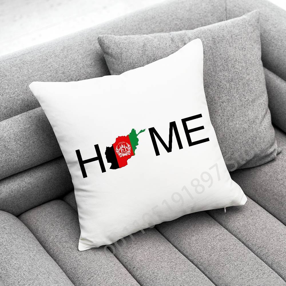 Flag Afghan Afghanistan Passport Map Throw Pillow Case For 55x55cm 30x30cm 50x50cm 45x45cm 40x40cm Square Chair Pillowcase Case