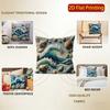 2D Seashell Wave Pillowcases: Oceanic Coastal Design Pattern Cushion Cover Suitable For Sofa Bedroom Car Pillow Cover