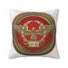 Custom Nordic Gold Roman Imperial Eagle Cushion Cover For Sofa Soft Spqr Medallion Edition Over Black Leather Pillow Case