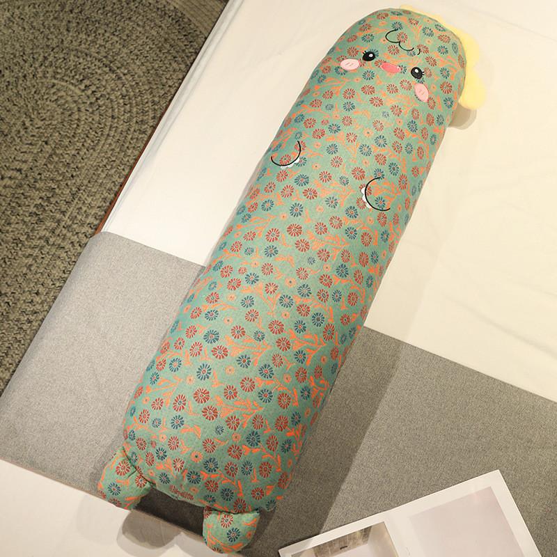 Dinosaur Husky Duck Pig Long Plush Toy Back Cushion Cartoon Stuffed Gift Doll