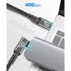 USB 4 Thunderbolt 4 Elbow USB Cable 40Gbps PD240W 5A 8K Type C Cable Data Transfer Fast Charging For M1 Macbook VR Oculus Quest
