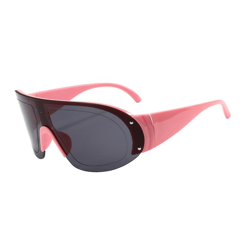Windproof UV-Protection Sunglasses: Stylish Unisex Large Frame for Outdoor Fashion