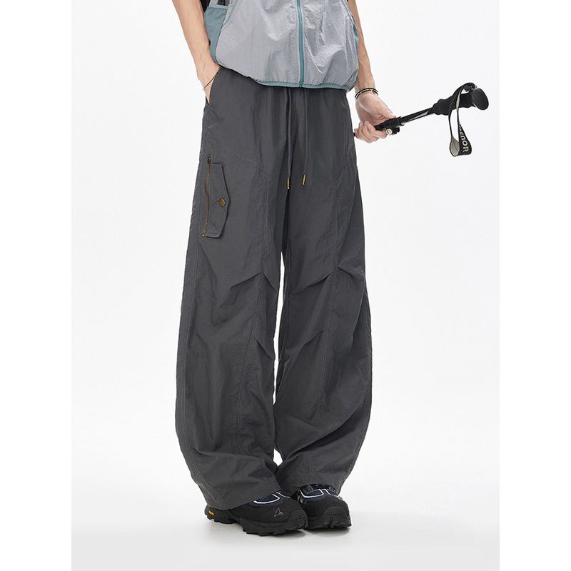 American-Style Street Wide-Leg Scimitar Pants for Men and Women, 2025 Autumn Trendy Brand Loose Sports Outdoor Drape Straight-Leg Casual Pants