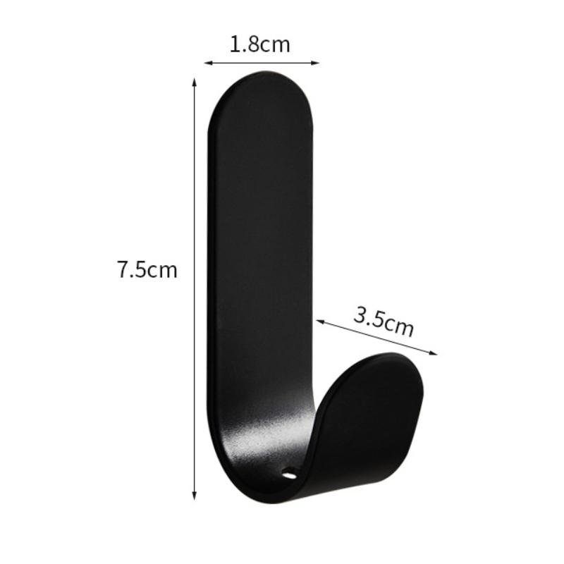 5/10pcs Stainless Steel Self-Adhesive Hooks Waterproof Sticky Hooks Hanging Bathroom Towel Keys Kitchen Bathroom J-type Hook