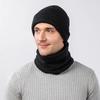 Outdoor Winter Gear for Cycling Travel Hat Scarf Gloves Set Adults, Cozy Knitted Hat, Warm Unisex Large Heads Neck Warmer Men Women Cold Weather