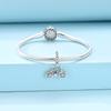 Original Real 925 Sterling Silver Charm Bead Rotatable Bicycle Pendant Fit Original Bracelet Necklace For Women DIY Jewelry Gift