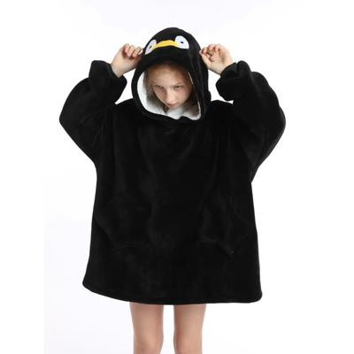 Winter-Sherpa-Decke, Teenager-Kapuzenpullover, Winter-Sweatshirts für Mädchen und Jungen, dicke warme Fleece-TV-Decken, übergroßer Kapuzenmantel für Kinder