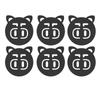 6 peças Porta-copos de Metal Espessado Previne Queimaduras Animal de Desenho Animado Porta-copos Isolado para Casa Cozinha Bar