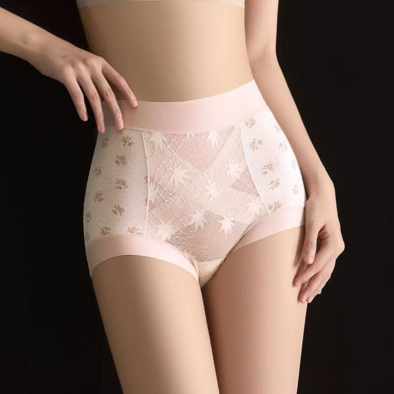 Ladies Spring and Summer High Waist Belly Light Plastic 10A Class Antibacterial Crotch Triangle Briefs