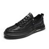 2024 Leather Casual Men Shoes Zipper Platform Fashion Designer Luxury Four Seasons Retro Low Top Outdoor Walking Male Sneakers
