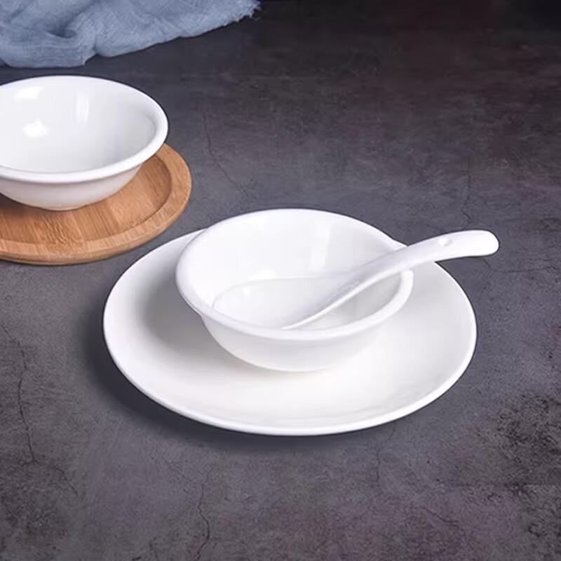 Tian Yanjing White Ceramic 4.75-inch Rice & Soup Bowl