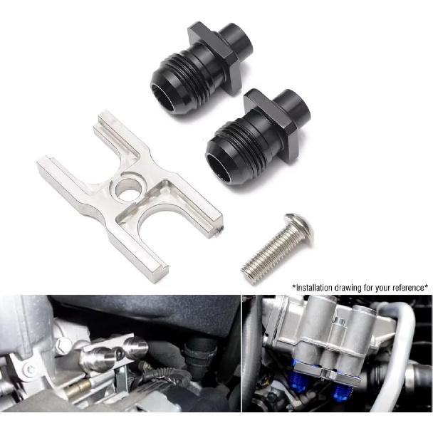 Aluminium AN10 Ölkühler-Adapterfitting für BMW E36/E46/M3/E90/E92/E93 Ölkühler-Adapterfitting